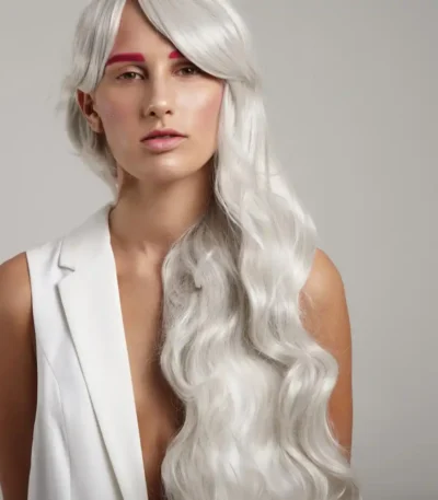 Peluca ligera, de fibra sintética resistente al calor, ideal para uso ocasional o diario. Corte bob moderno, fácil de peinar y mantener.