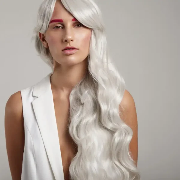 Peluca ligera, de fibra sintética resistente al calor, ideal para uso ocasional o diario. Corte bob moderno, fácil de peinar y mantener.