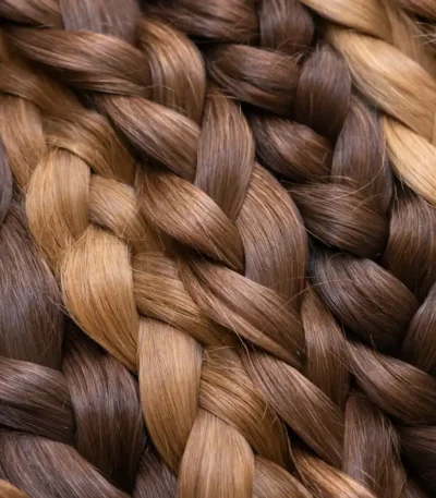 Postizo tipo coleta con clip – Castaño oscuro