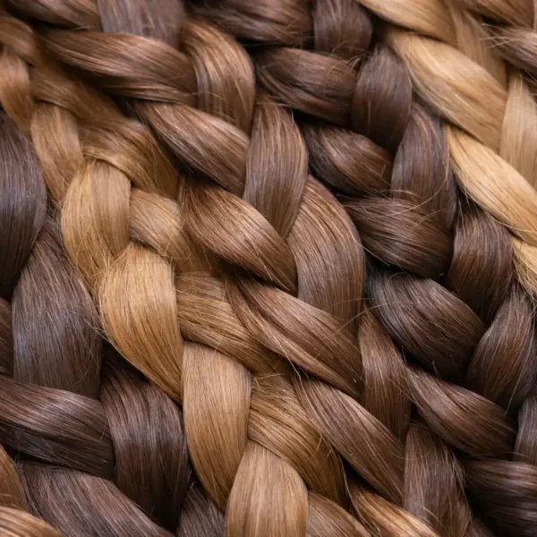 Postizo tipo coleta con clip – Castaño oscuro